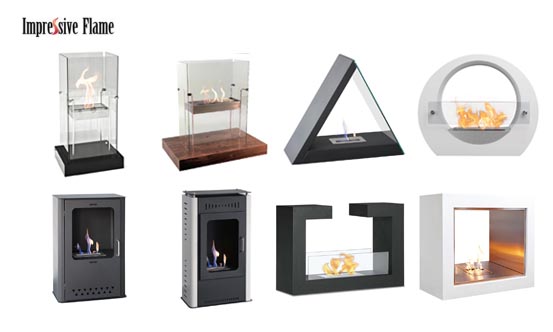 Floor-standing Bio-ethanol Fireplace