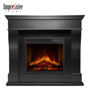 Impressive Flame Morden Electric Fireplace With Wood Mante WF-511 Black