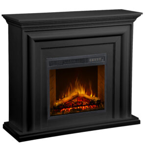 Impressive Flame Classic Black Electric Fireplace with 3D Flame & Wi-Fi WF-714EF