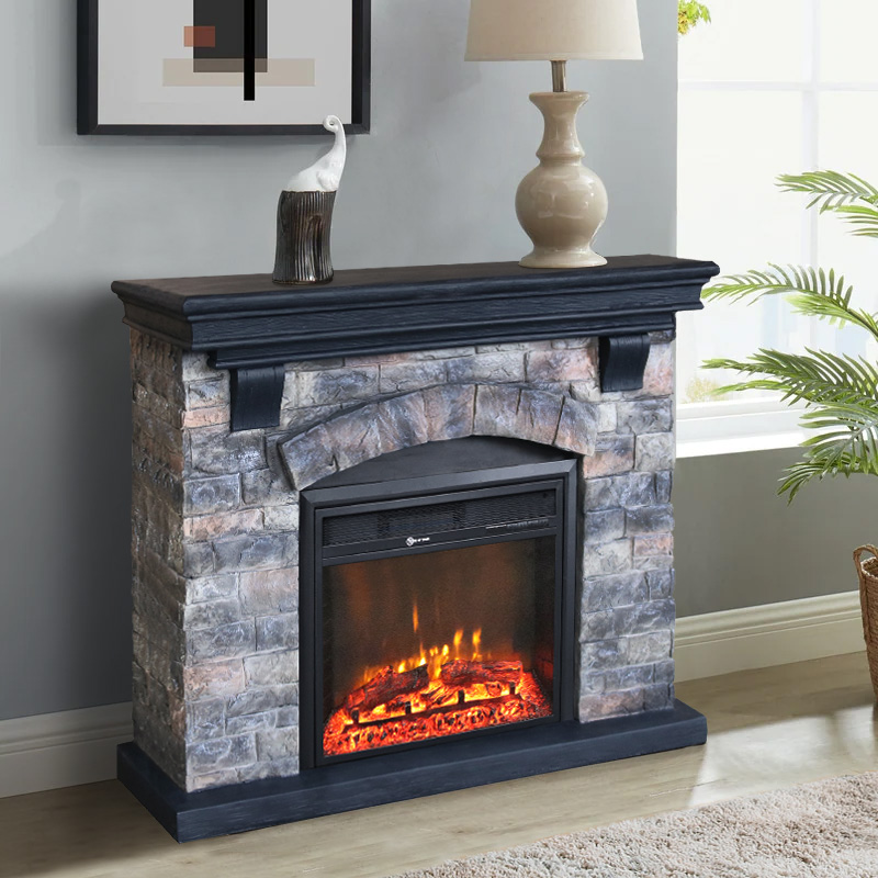 electric-fireplace-stone-look-fireplace