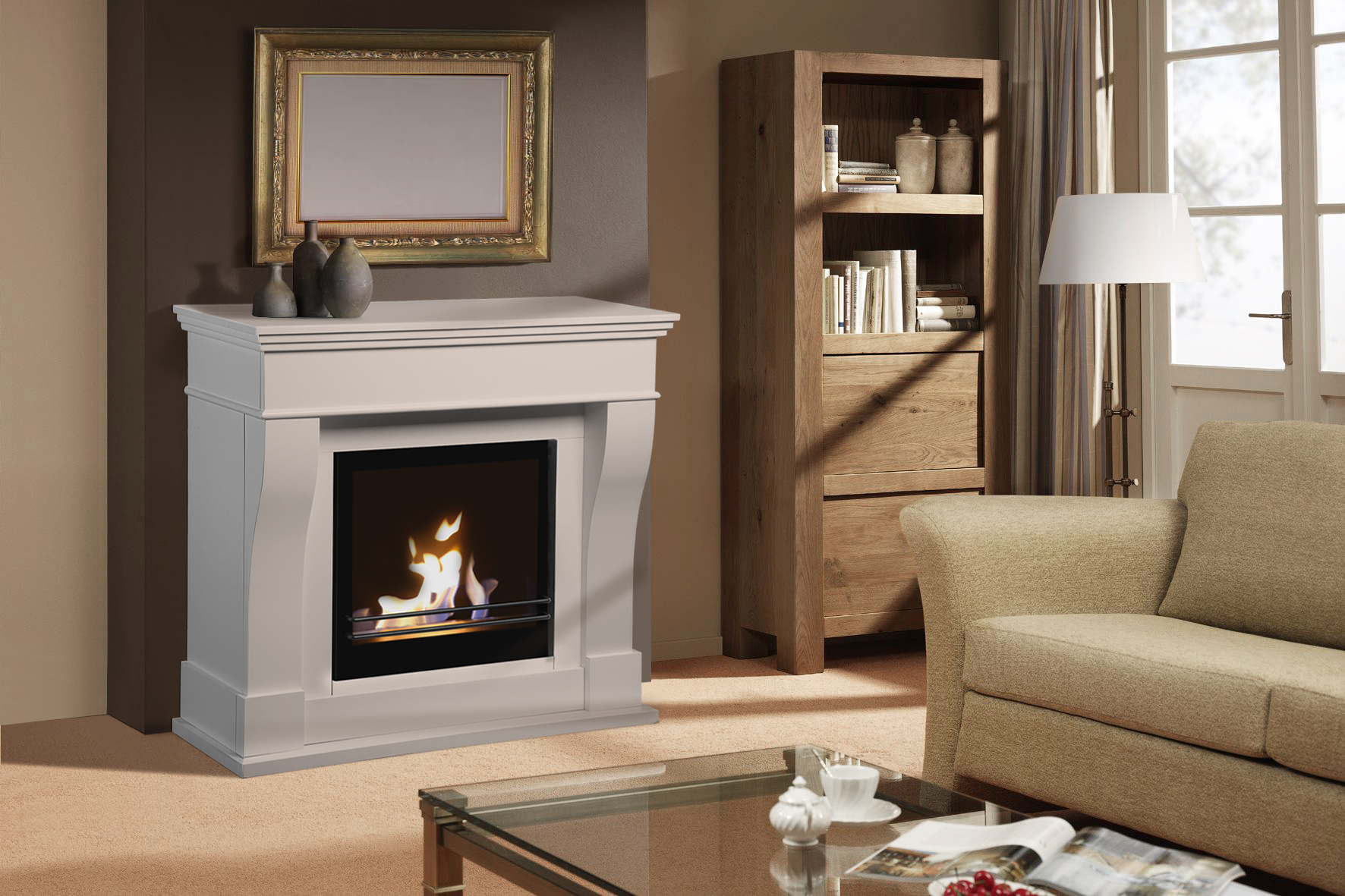 living room fireplace