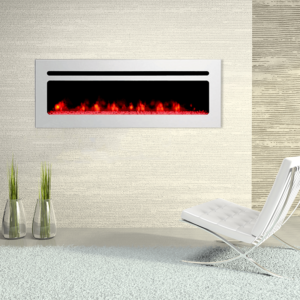 Impressive Flame Classic Built-in & Wall Mounted Electric Fireplace 50” EFG-1350 White