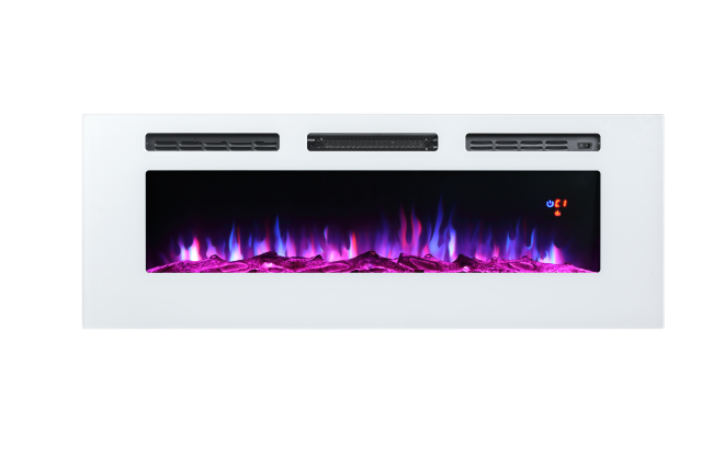 Impressive Flame Classic Built-in & Wall Mounted Electric Fireplace 50” EFG-1350 White - Bild 4