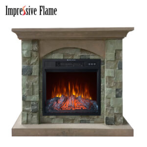 stone-look electric fireplace stf02