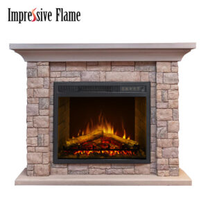 stone-look electric fireplace stf06