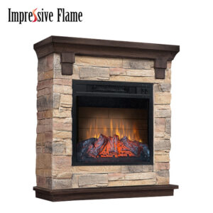 stone-look electric fireplace stf27A