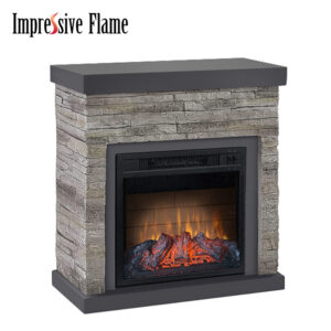stone-look electric fireplace stf27b