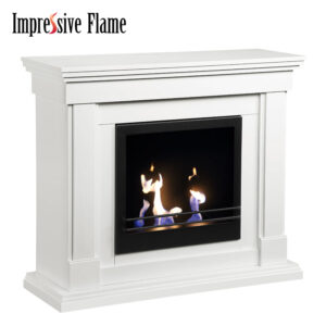 Impressive Flame Bio Flame Fireplace With Wood Mantel WF717AF