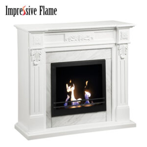 Impressive FlameEthanol Burning Fireplace With Wood Mantel WF772AF