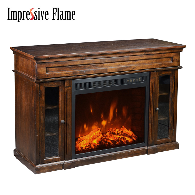 Impressive Flame Modern Fireplace TV Stand Entertainment Center Electric Heater WF729