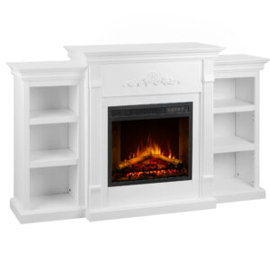 Impressive Flame Electric Fireplace Heater TV Stand Entertainment Center Fireplace WF-721