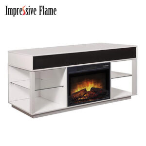 Impression Flame エンターテイメント センター 電気暖炉 オーディオ TV スタンド付き暖炉 WFA23-TV3