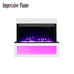 Impressive Flame 3-sided Open Design Touch Screen Electric Fireplace with LED Light Surround Set Fireplace WFG-30D2