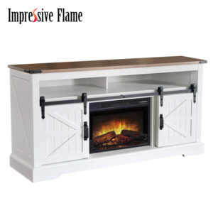 Sliding Barn Door with 23'' Electric Fireplace WFG36-TV12