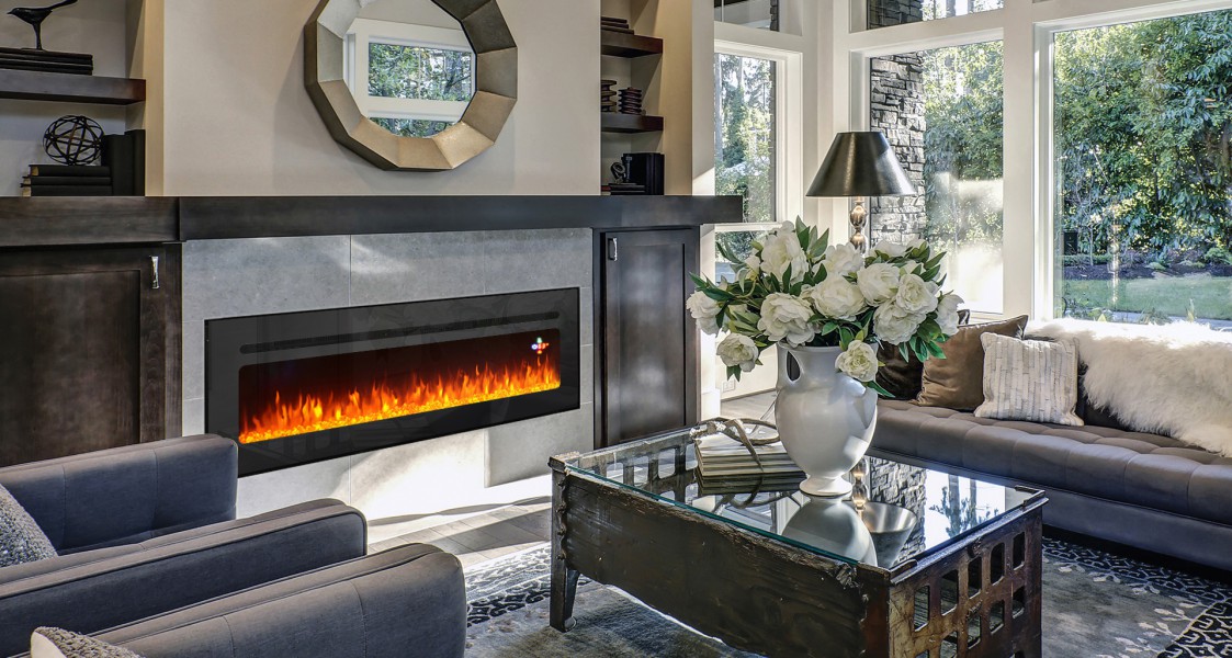 চিত্র-বৈদ্যুতিক ফায়ারপ্লেস