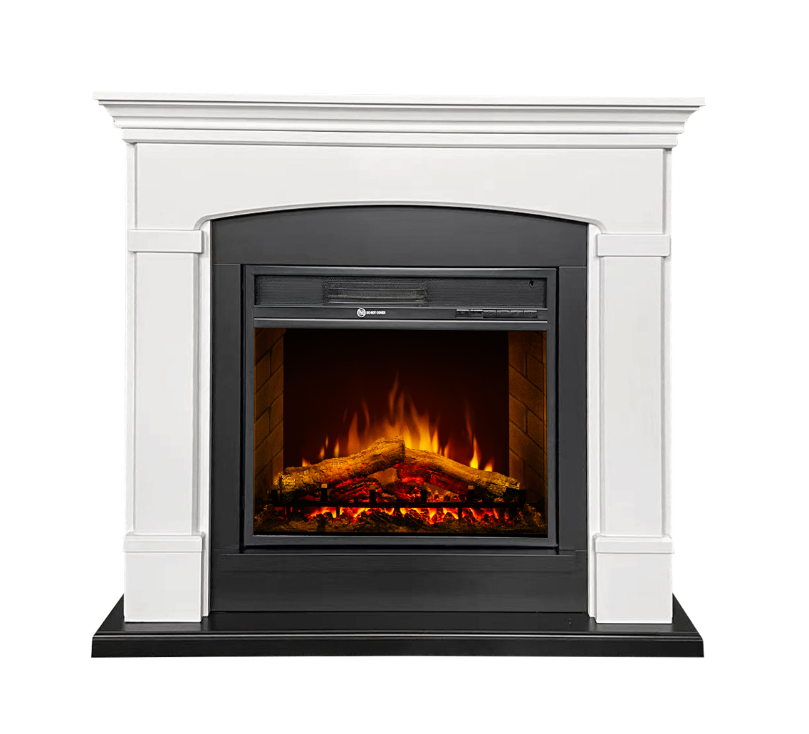 Fireplace Mantels Classical Wooden Electric Fireplace WF227 White - Image 2
