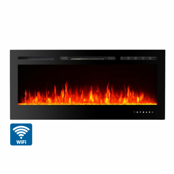Impressive Flame WIFI Smart Low Profile Built-in & Wall Mounted Electric Fireplace 42” EFG-1342TCLA