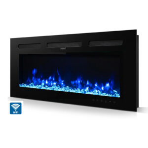 Impressive Flame 10.5cm Ultra Slim WIFI Smart Built-in & Wall Mounted Electric Fireplace 42" EFG-1342TCLS
