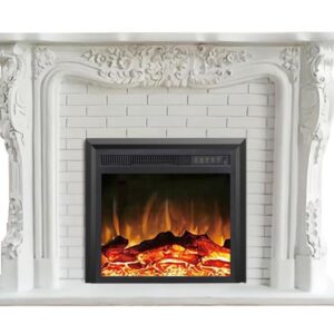 Impressive Flame Stone Fireplace Stone-look baroque Electric Heater STF05