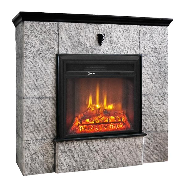 Impressive Flame Stone Fireplace faux marble Electric Heater STF12