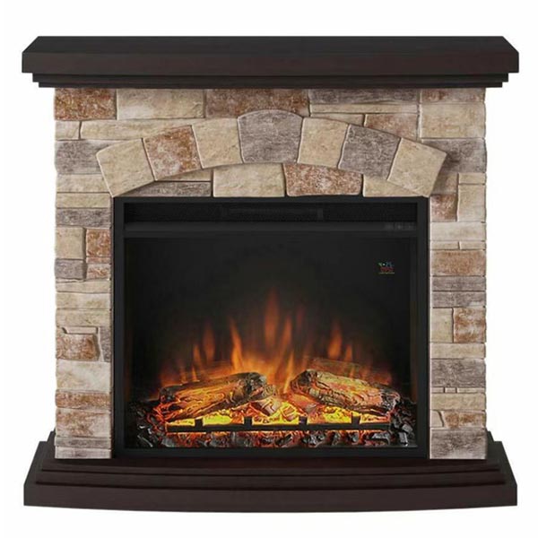 Impressive Flame Faux Stone Freestanding Electric Fireplace STF16