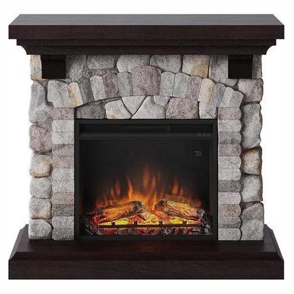 Impressive Flame Faux Stone Freestanding Electric Fireplace STF17