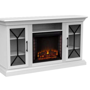 Fireplace Mantels Classical Wooden TV Stand Electric Fireplace with 34" Fireplace Insert Entertainment Center WF718A White