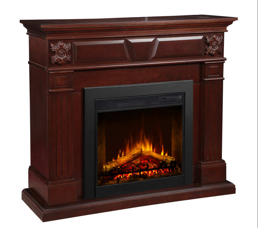 Impressive Flame Large Electric Fireplace With Wood Mantel WF760 in Cherry Wood - Image 2