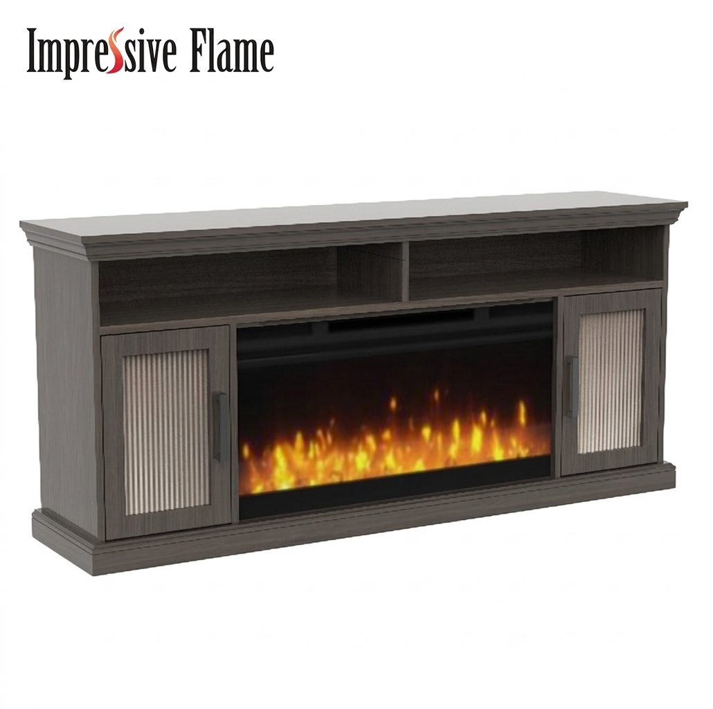 Impressive Flame Elegant and Luxury design Design Entertainment Centers & TV Stands With Fireplace WF2514
