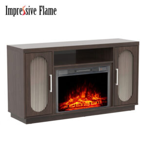 Impressive Flame Plain and Elegant Classical Entertainment Centers & TV Stands With Fireplace WF2517