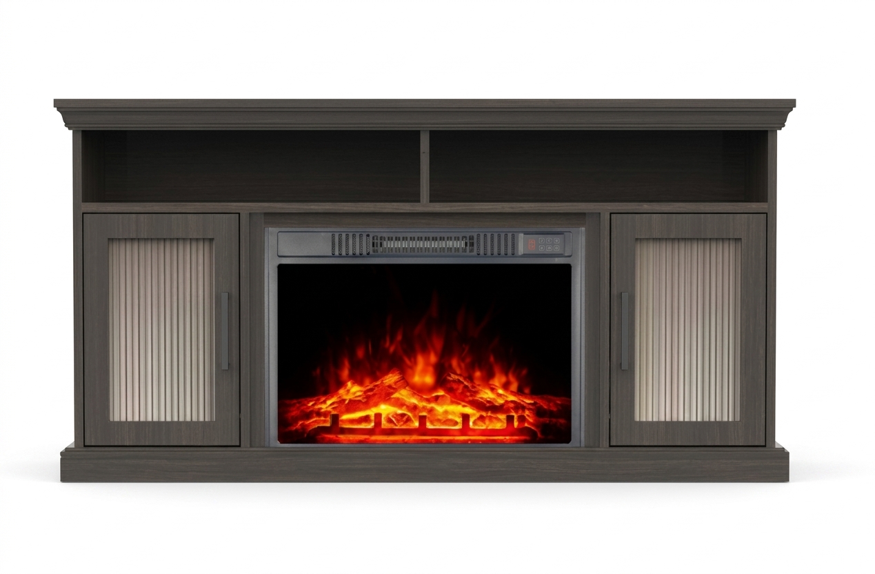Impressive Flame Plain and Elegant Design Entertainment Centers & TV Stands With Fireplace WF2518 - Image 2