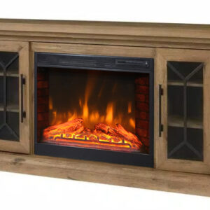 Fireplace Mantels Classical Wooden TV Stand Electric Fireplace with 34" Fireplace Insert Entertainment Center WF718 Yellow