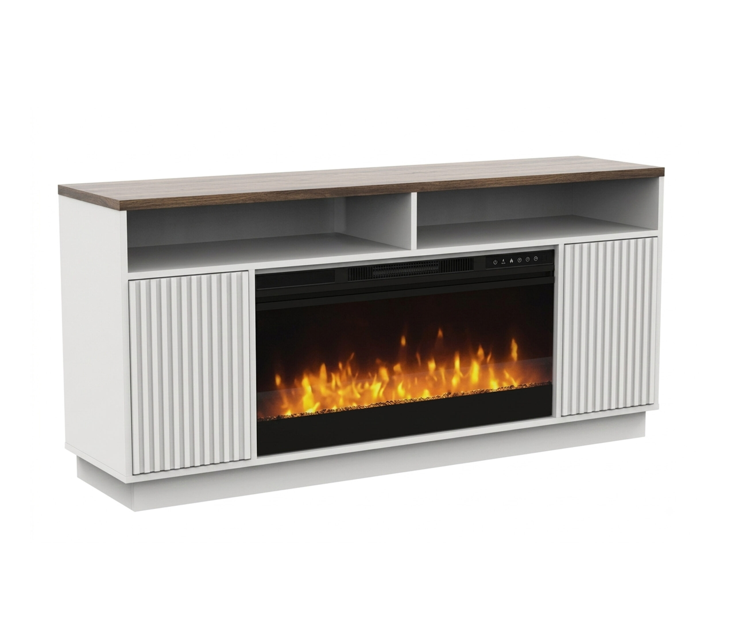 Impressive Flame Entertainment Centers & TV Stands With Fireplace WF2512