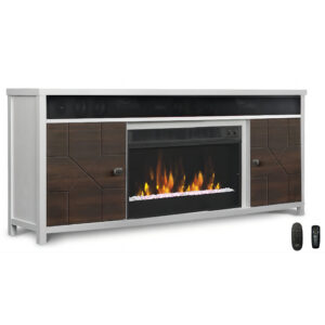 Impressive Flame Entertainment Center Electric Fireplace with Top Ambient Light TV Stand Fireplace WF727