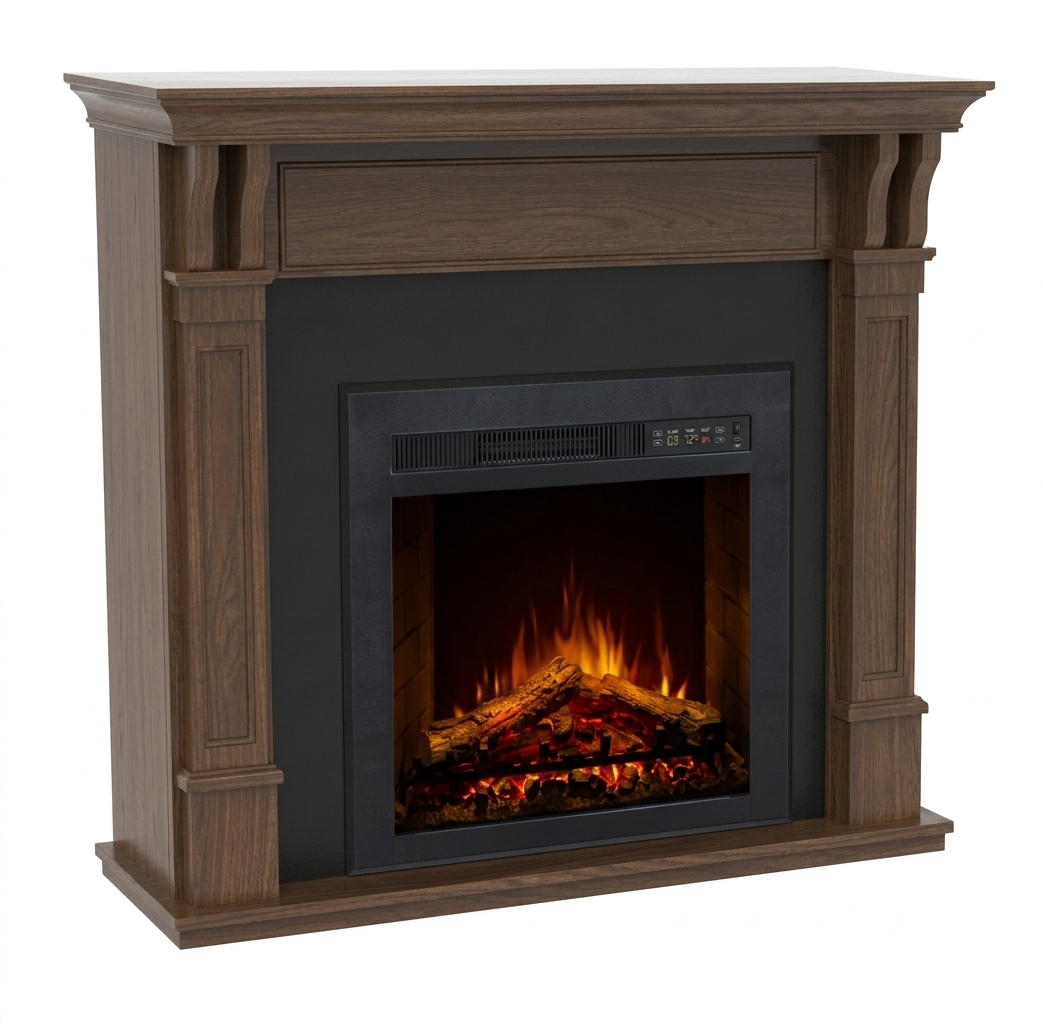 Fireplace Mantels Brown Electric Fireplace WFG-709