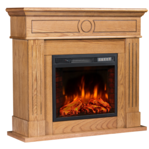 Impressive Flame Oak-Look Wood Mantel Electric Fireplace WF-027BV