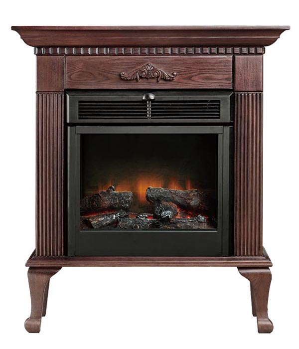 Impressive Flame Classic Freestanding Wood Mantel Electric Fireplace WF-214 with Raised Legs