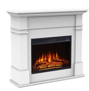 Impressive Flame White Electric Fireplace Mantel WF-2409