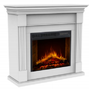 Impressive Flame White Wood Mantel Electric Fireplace WF-271