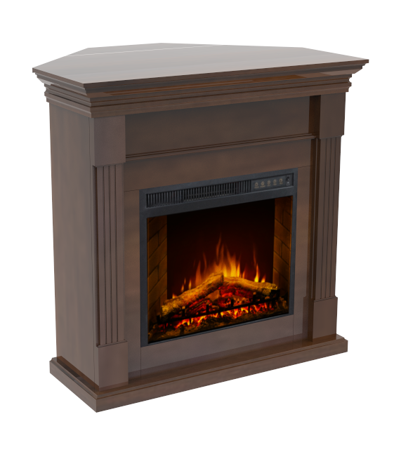 Impressive Flame Corner Wood Mantel Electric Fireplace WFG-271C