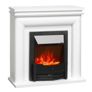 Impressive Flame Classic Electric Fireplace with Curved Firebox WFS-123 White
